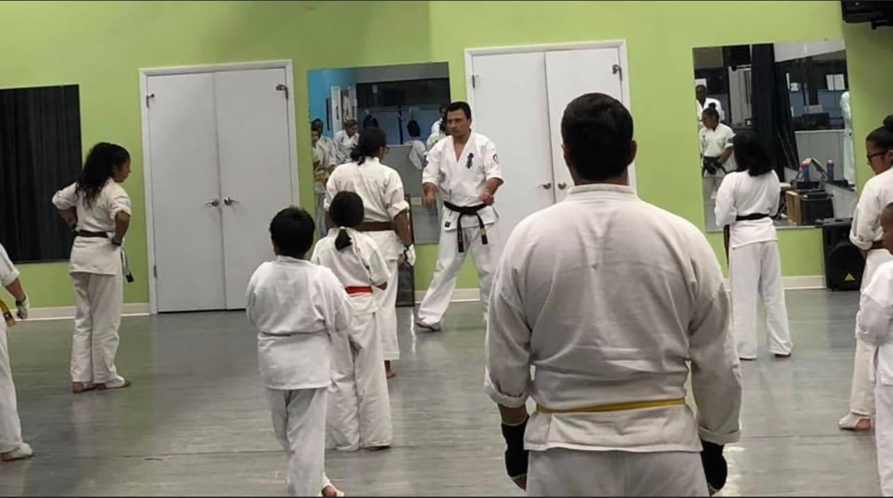 Young students learning karate fundamentals at US Bushido